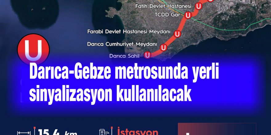 Darıca-Gebze metrosunda yerli sinyalizasyon kullanılacak