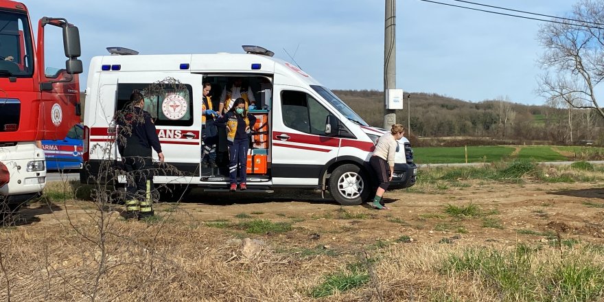 Kamp alanındaki karavan yandı