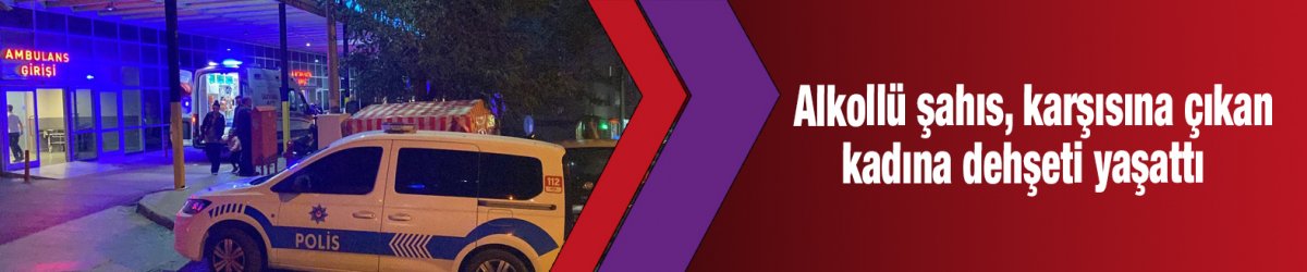 Alkollü şahıs, karşısına çıkan kadına dehşeti yaşattı