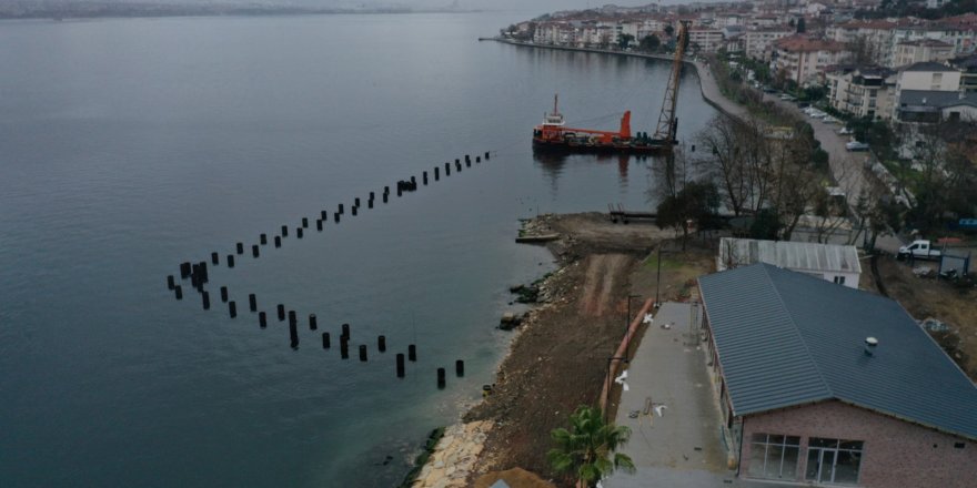 Değirmendere çekek yerine 85 kazık