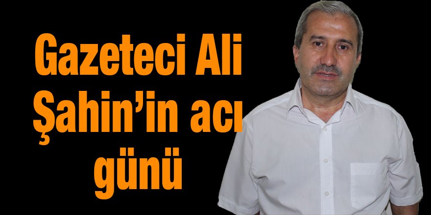 Gazeteci Ali Şahin’in acı günü