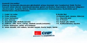 CHP Kocaeli depremzedeler için harekete geçti