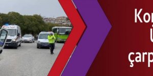 Kontrolden çıktı Üst geçide  çarparak durabildi