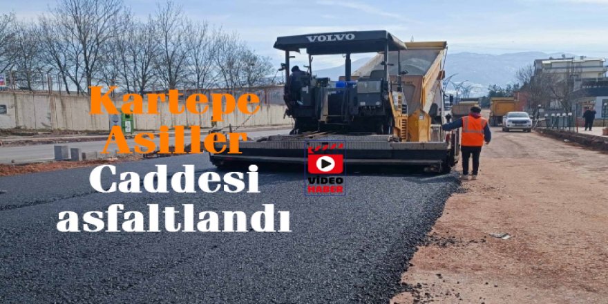 Kartepe Asiller Caddesi asfaltlandı
